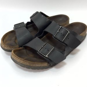 Birkenstocks Black Leather Women's 8.5-9 Men's 7 (Approximate)